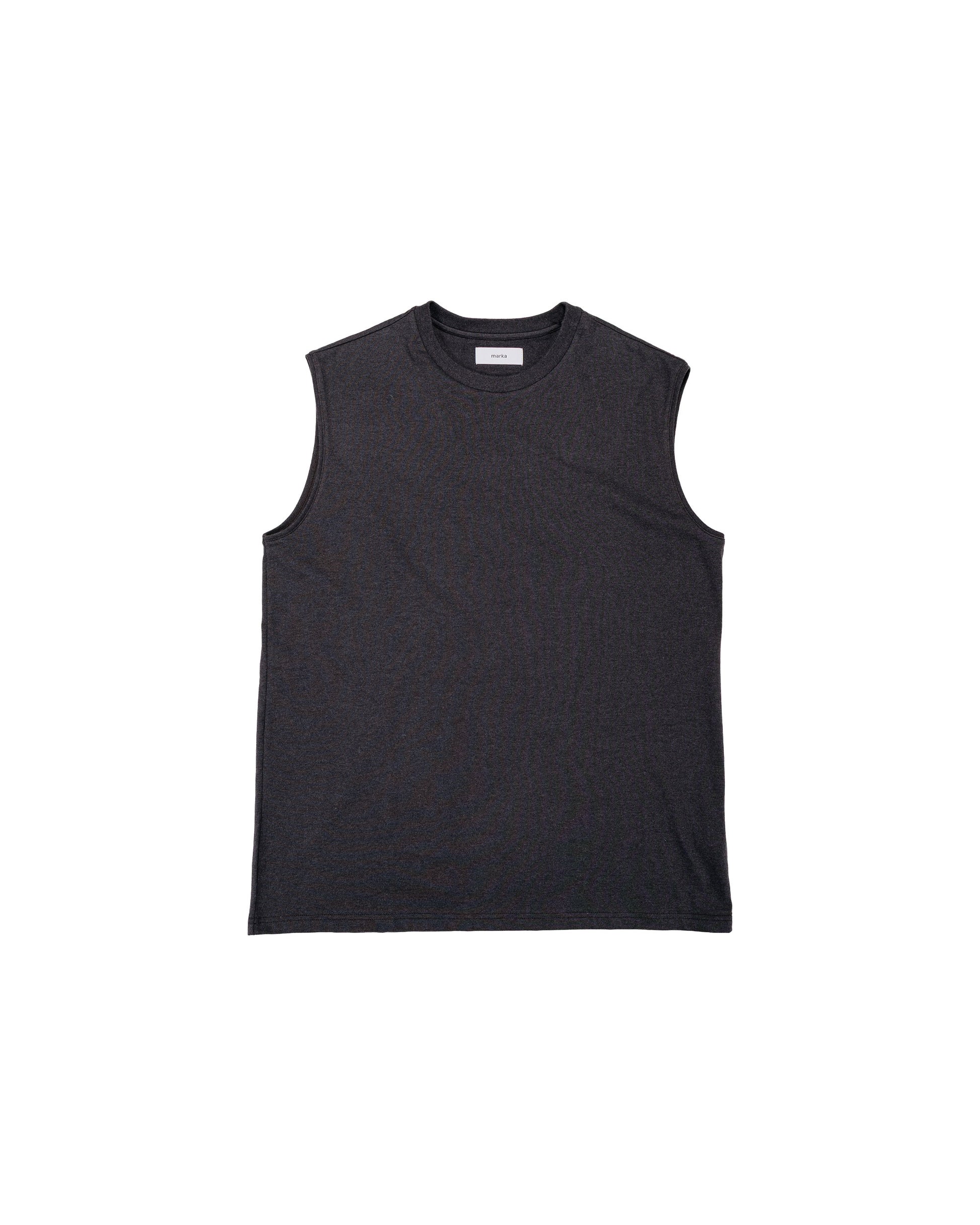 lost & found MARKAWARE marka Sleeveless Tee 40/2 Organic Cotton Knit Heather Black
