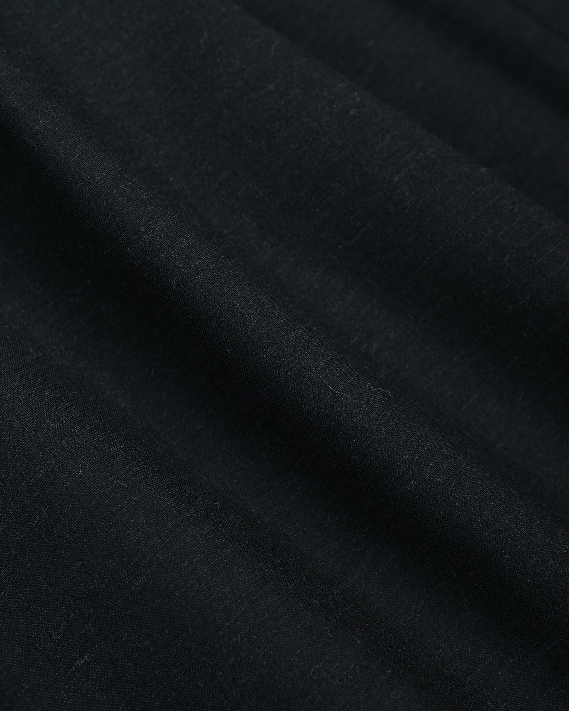 lost & found MARKAWARE marka Two Tuck Baggy Trousers 2/72 Wool Tropical Washer Chambray Black