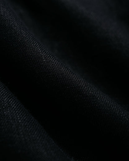 marka Wide Cylinder Fit Easy Pants Linen Gauze Double Cloth Black