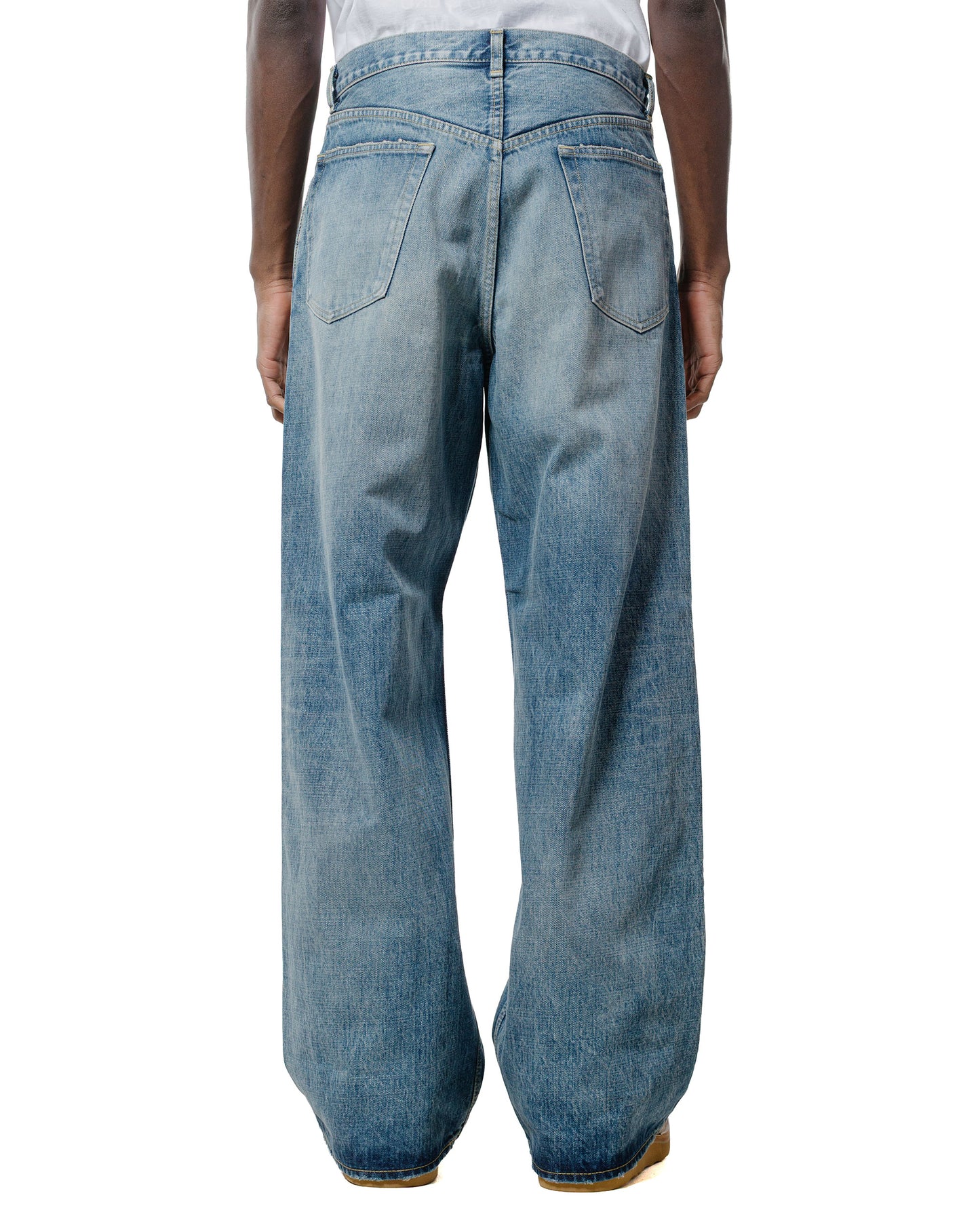 lost & found MARKAWARE marka Wide Leg Jeans Organic Cotton 13.5oz Selvedge Denim Used Washed