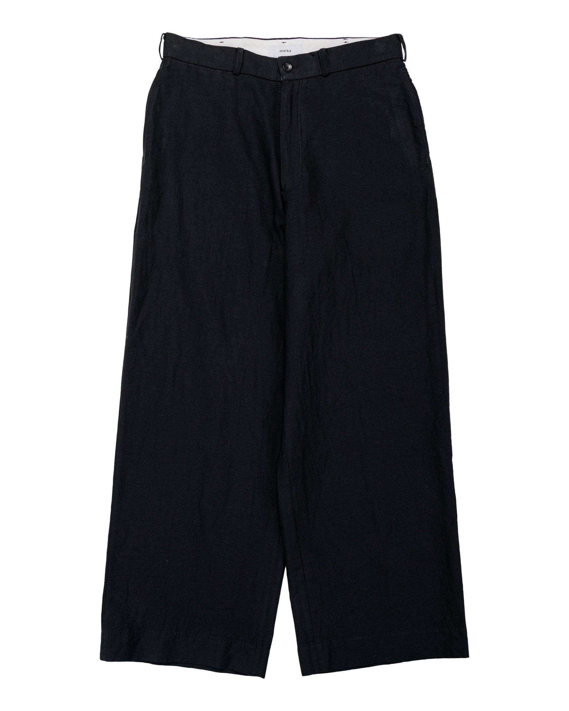 lost & found MARKAWARE marka Military Slacks Cotton Silk Light Moleskin Black