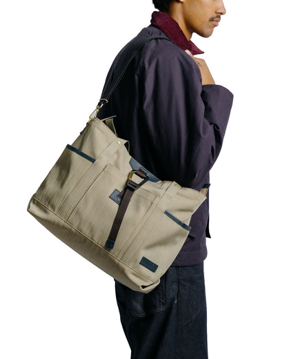 master-piece Link 2WAY Tote Bag Beige