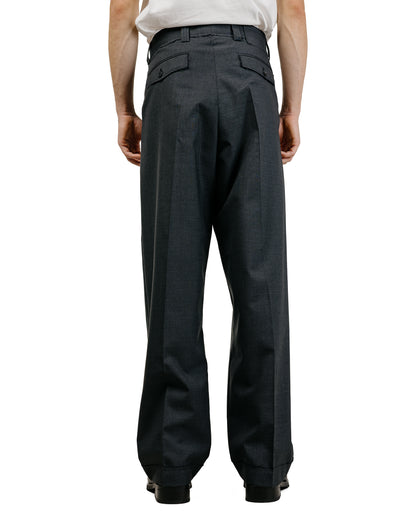 mfpen Patch Trousers Dark Grey Dry Wool