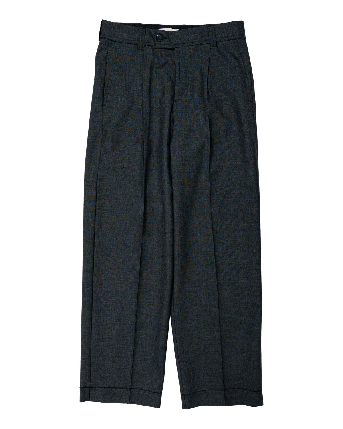 mfpen Patch Trousers Dark Grey Dry Wool