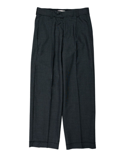 mfpen Patch Trousers Dark Grey Dry Wool