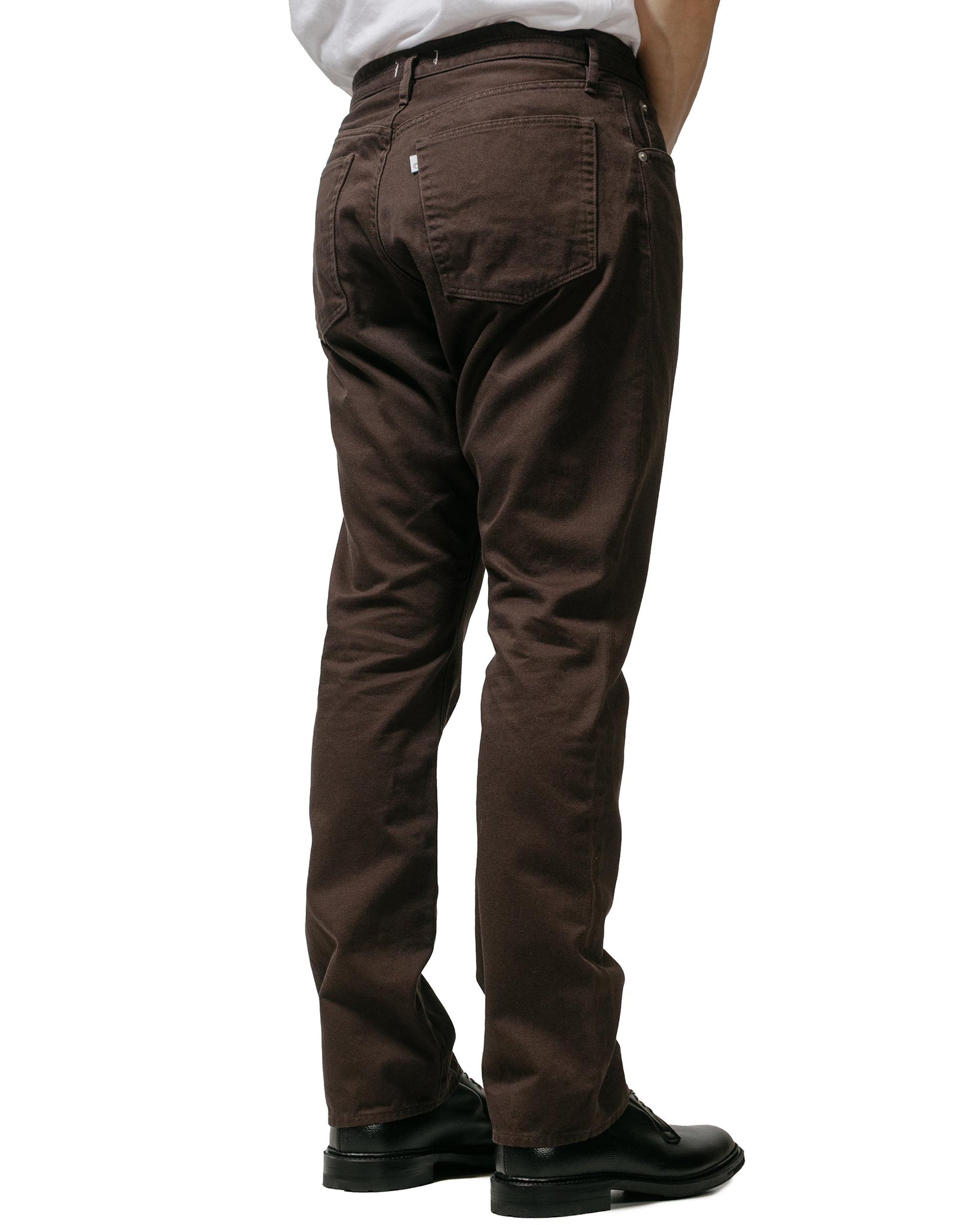 nonnative Dweller 5P Jeans 03 Cotton Chino Cloth Brown model back