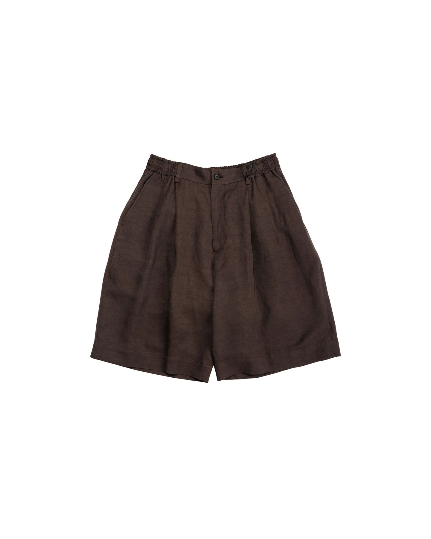 lost & found ssstein ssstein Vis/Li/Ra Twill Wide Easy Short Trousers Khaki Brown