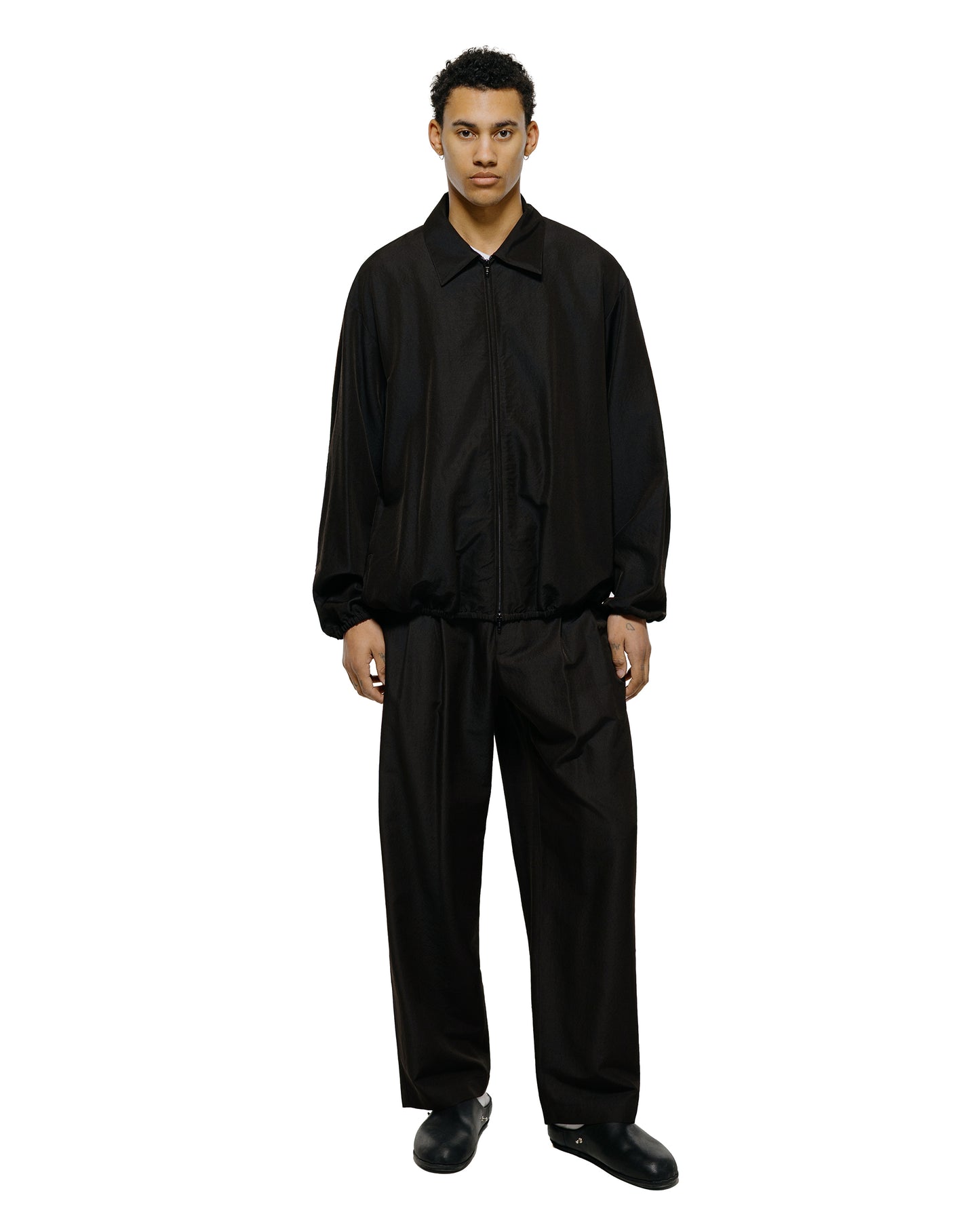 lost & found ssstein ssstein Wool Silk Wide Easy Trouser Dark Charcoal