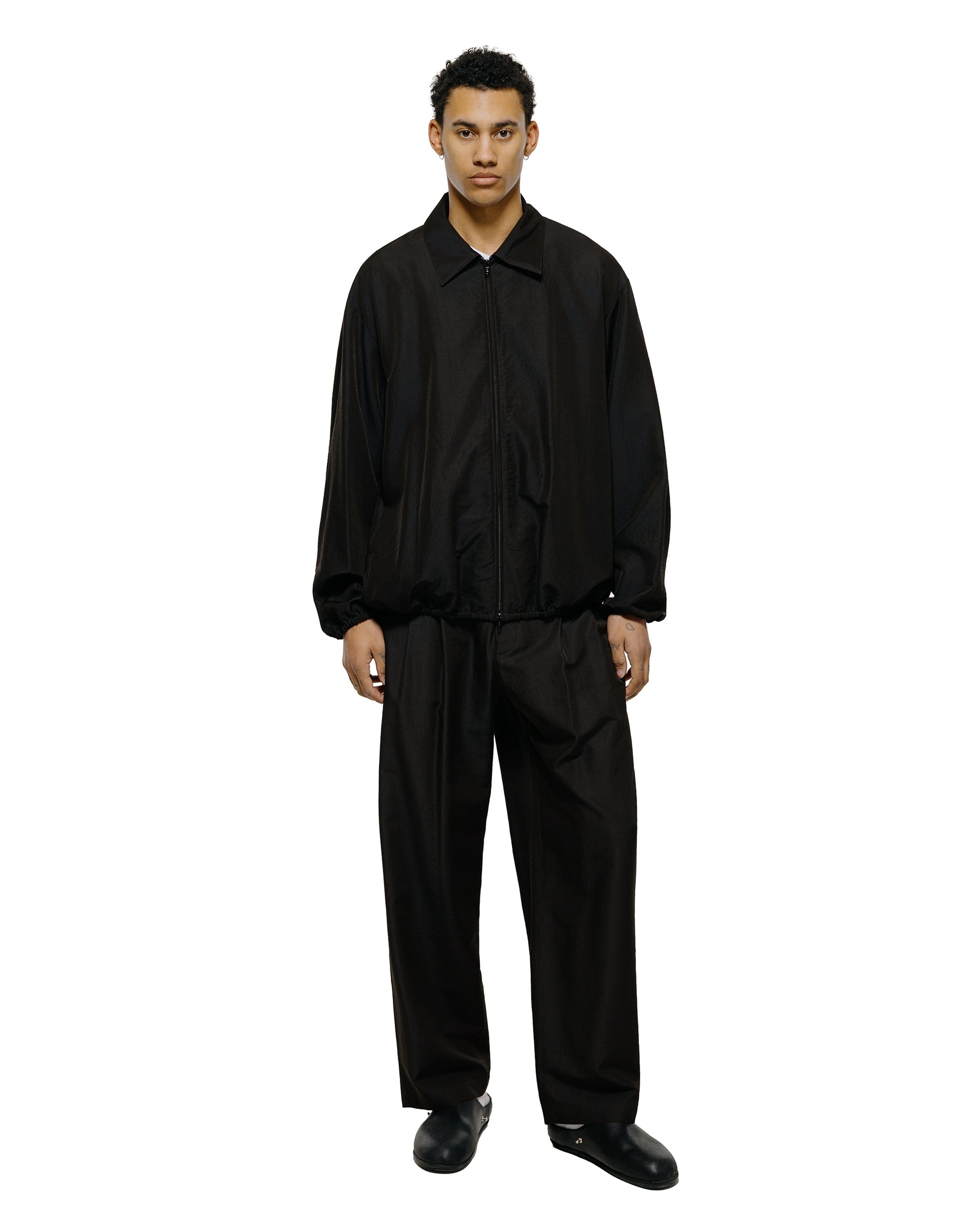 lost & found ssstein ssstein Wool Silk Wide Easy Trouser Dark Charcoal