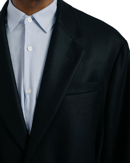 ssstein Compressed Flannel Half Coat Black