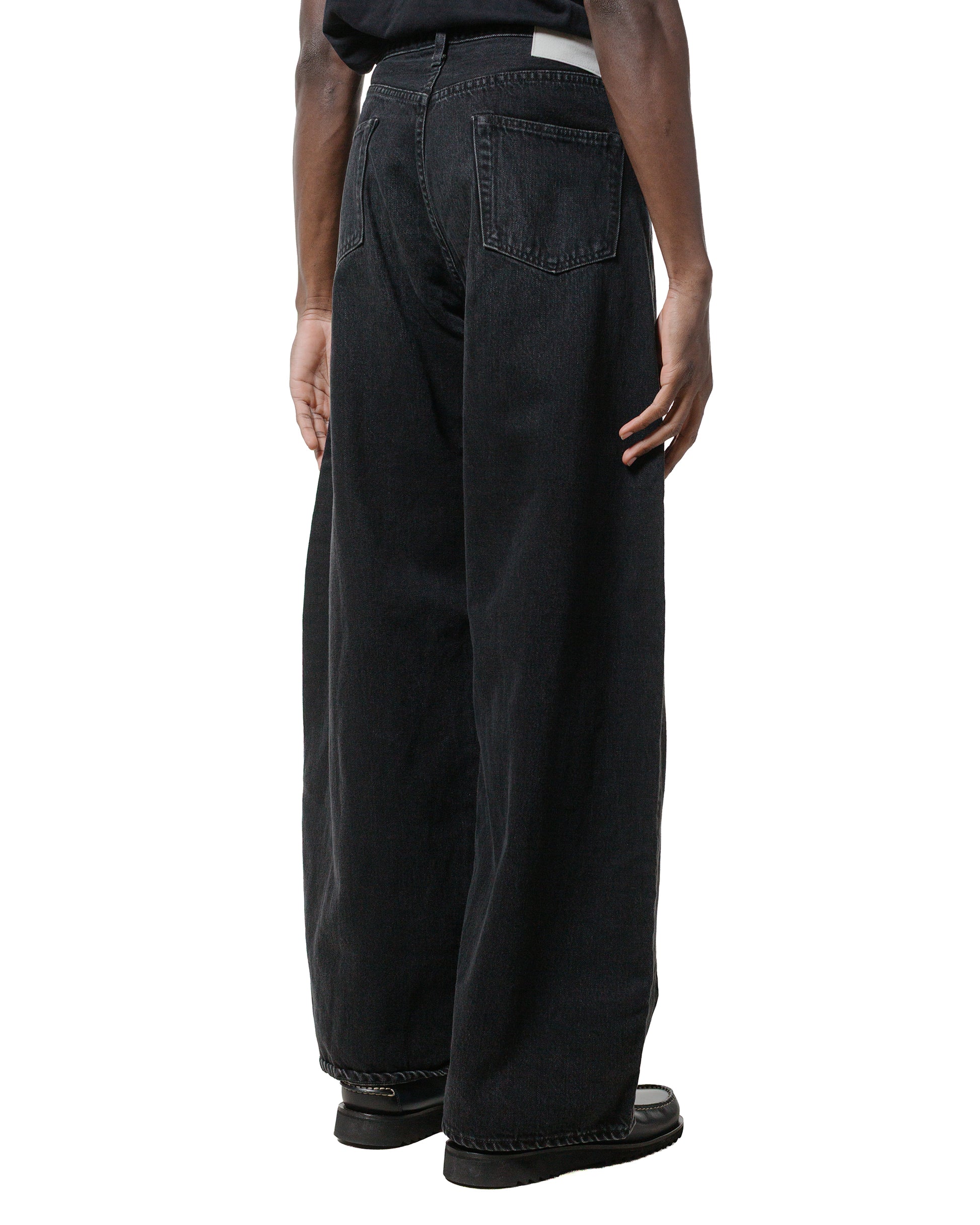 lost & found ssstein ssstein Deformation Wide Denim Jeans Black