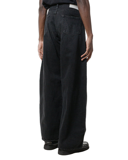 lost & found ssstein ssstein Deformation Wide Denim Jeans Black