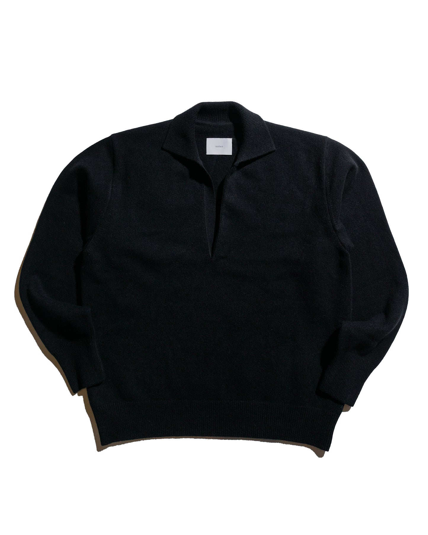ssstein Extra Fine Wool Knit Skipper LS Black