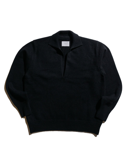 ssstein Extra Fine Wool Knit Skipper LS Black