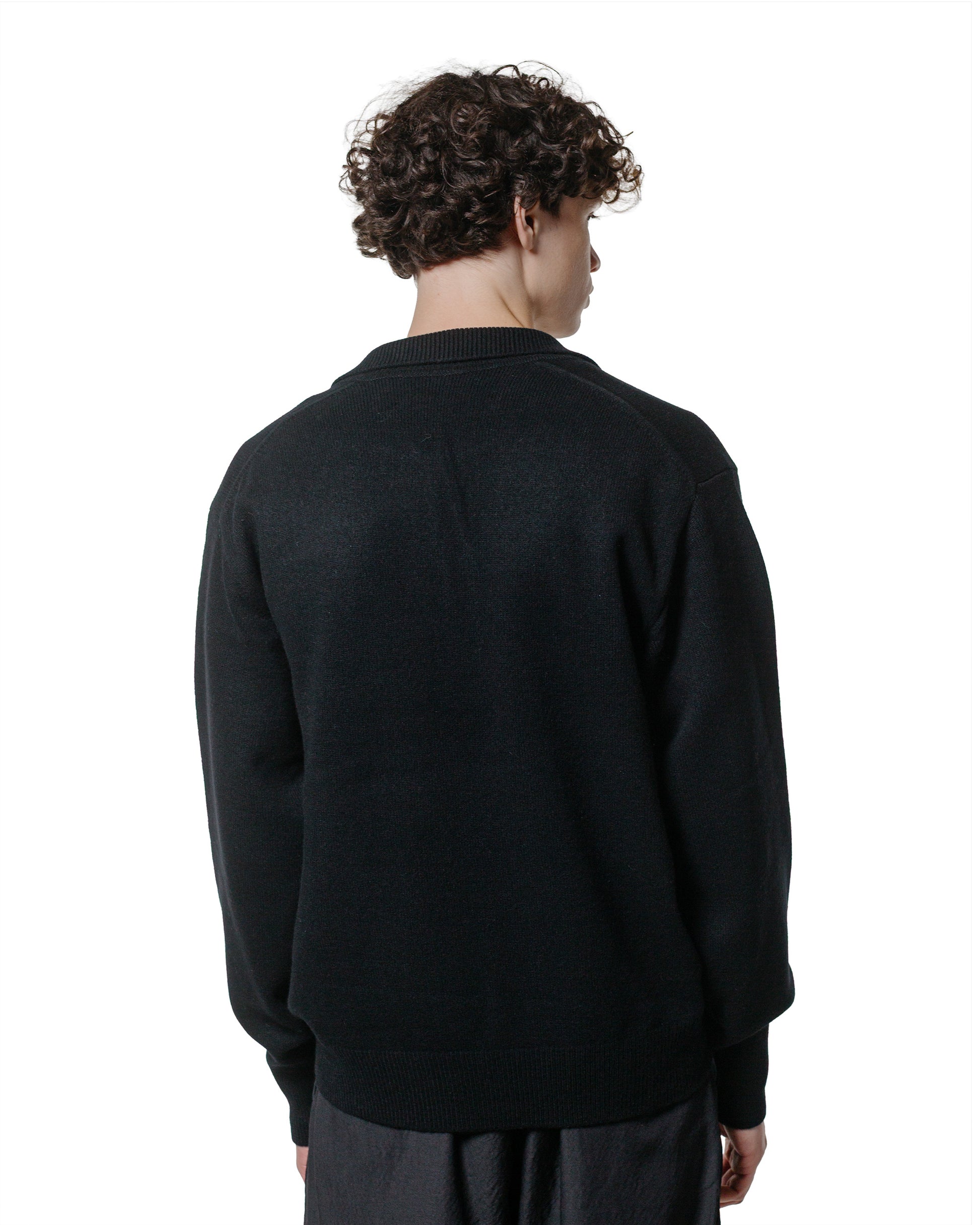 ssstein Extra Fine Wool Knit Skipper LS Black