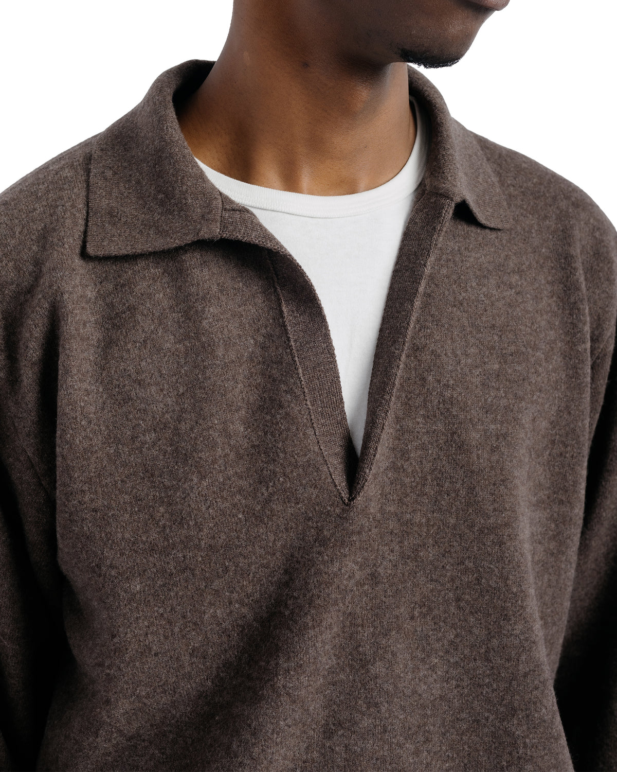 ssstein Extra Fine Wool Knit Skipper Mocha