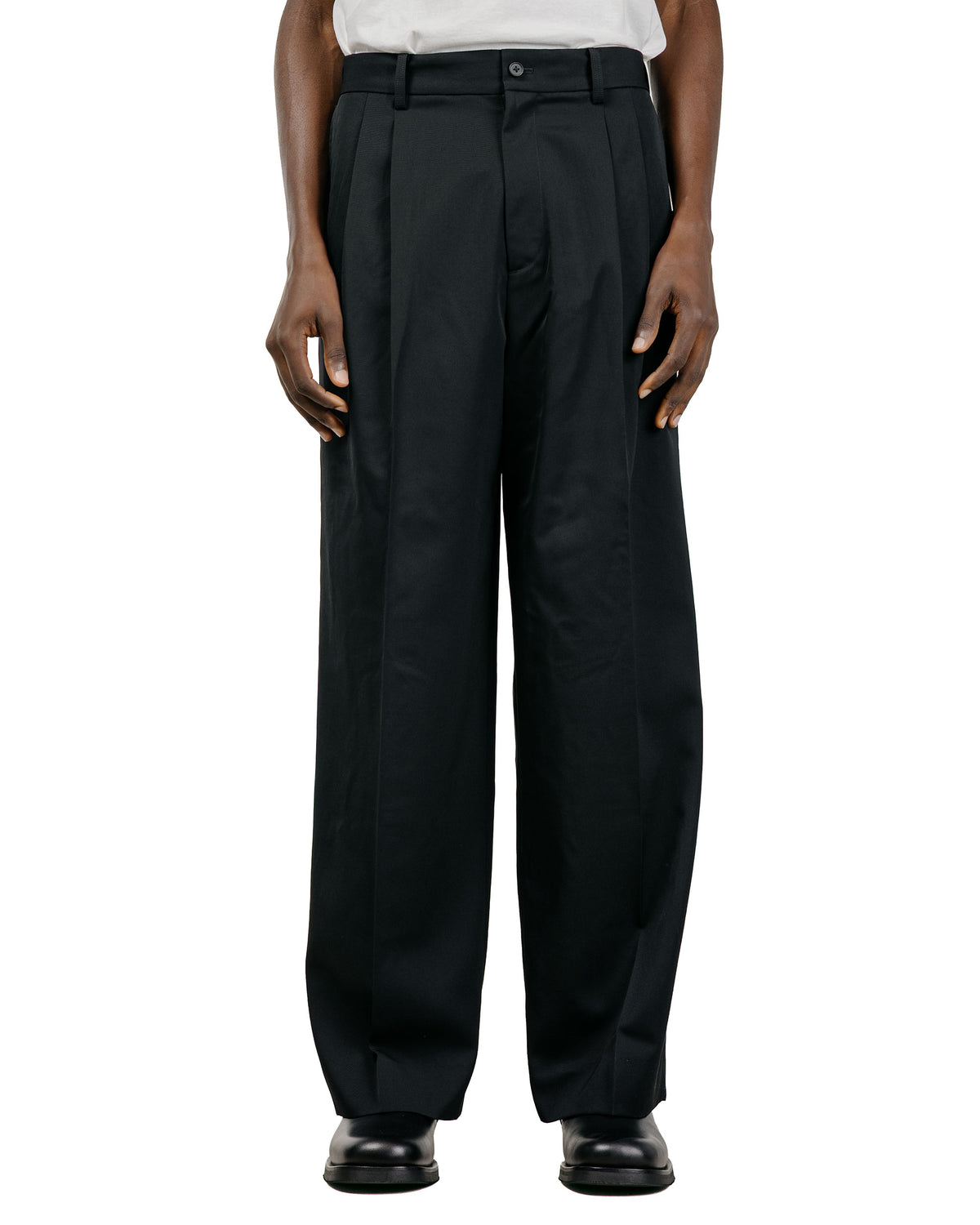 ssstein Long Wide Trousers Black