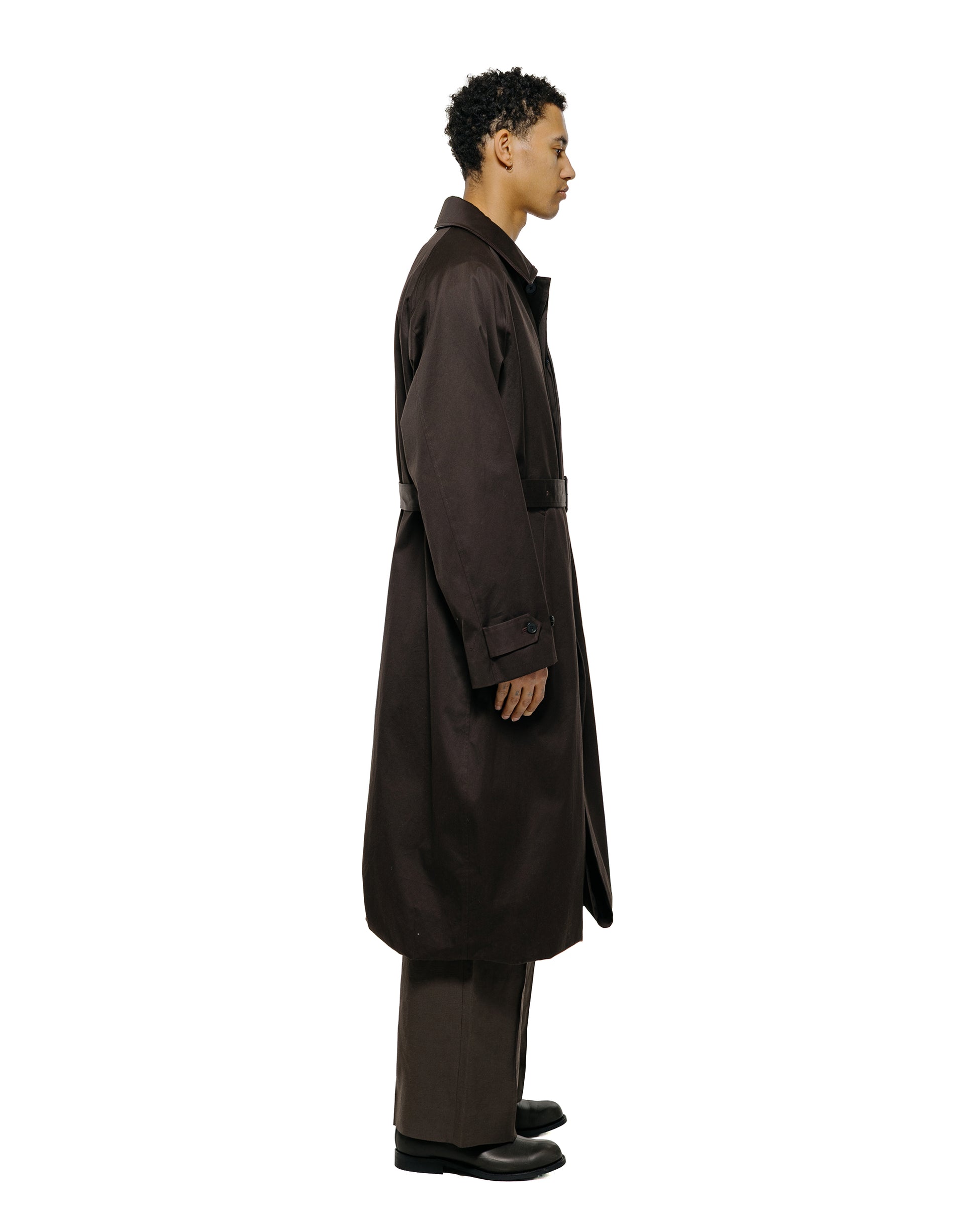 lost & found ssstein ssstein Oversized Layered Combination Coat Dark Brown