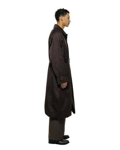 lost & found ssstein ssstein Oversized Layered Combination Coat Dark Brown
