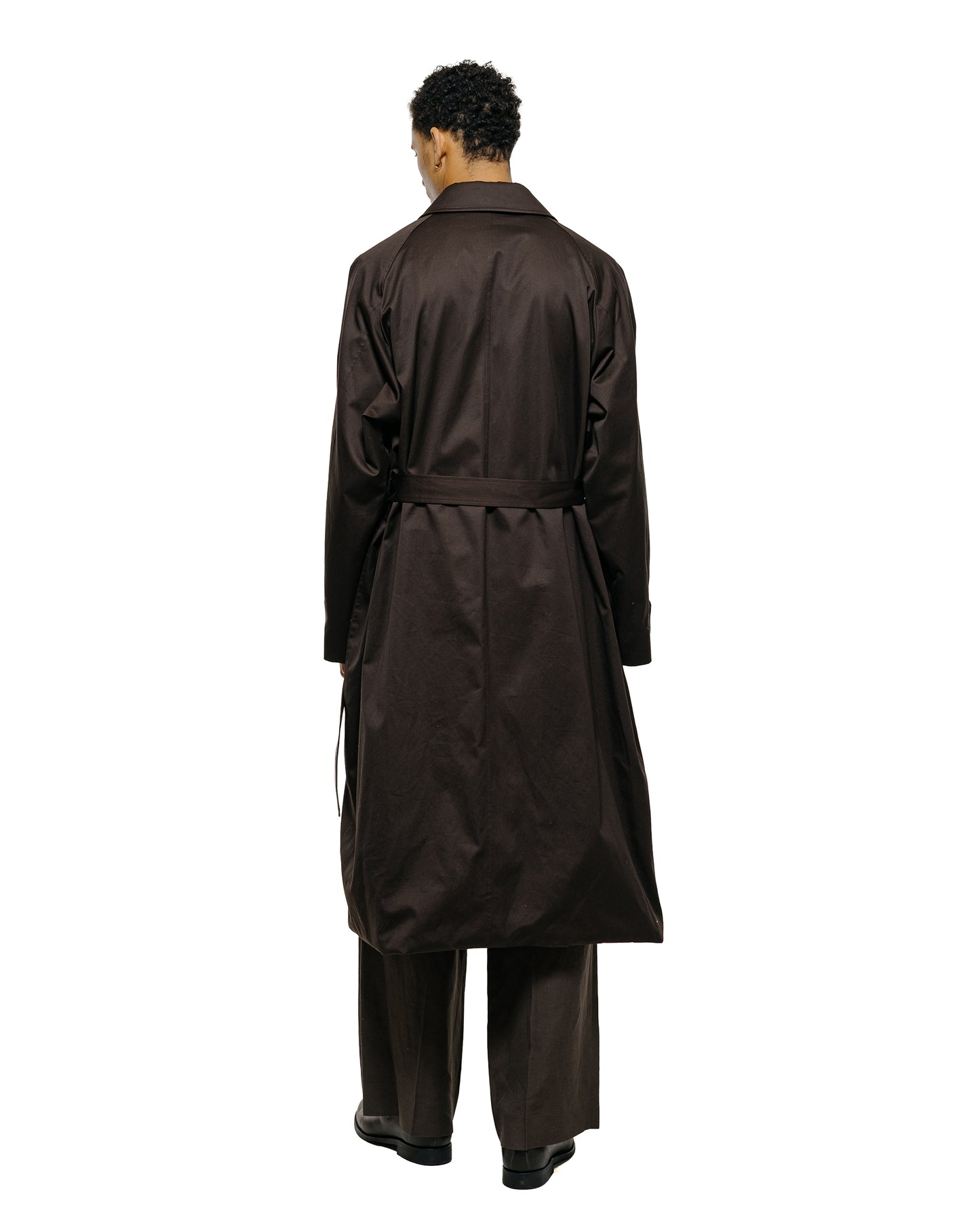 lost & found ssstein ssstein Oversized Layered Combination Coat Dark Brown