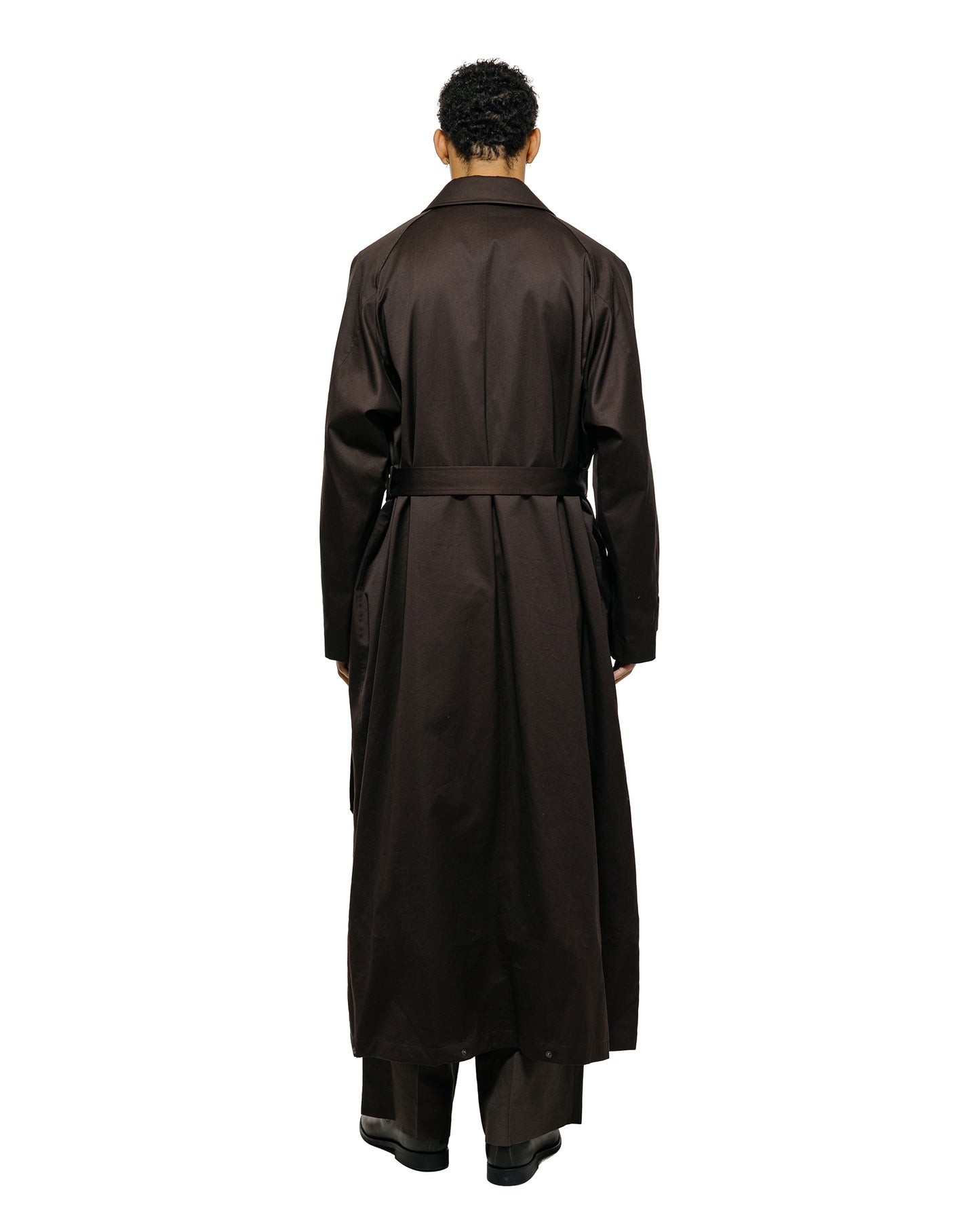 lost & found ssstein ssstein Oversized Layered Combination Coat Dark Brown