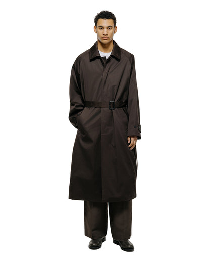 lost & found ssstein ssstein Oversized Layered Combination Coat Dark Brown