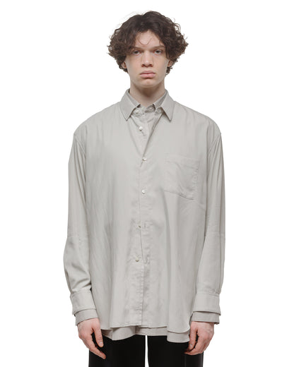 lost & found ssstein ssstein Oversized Layered Shirt Grey