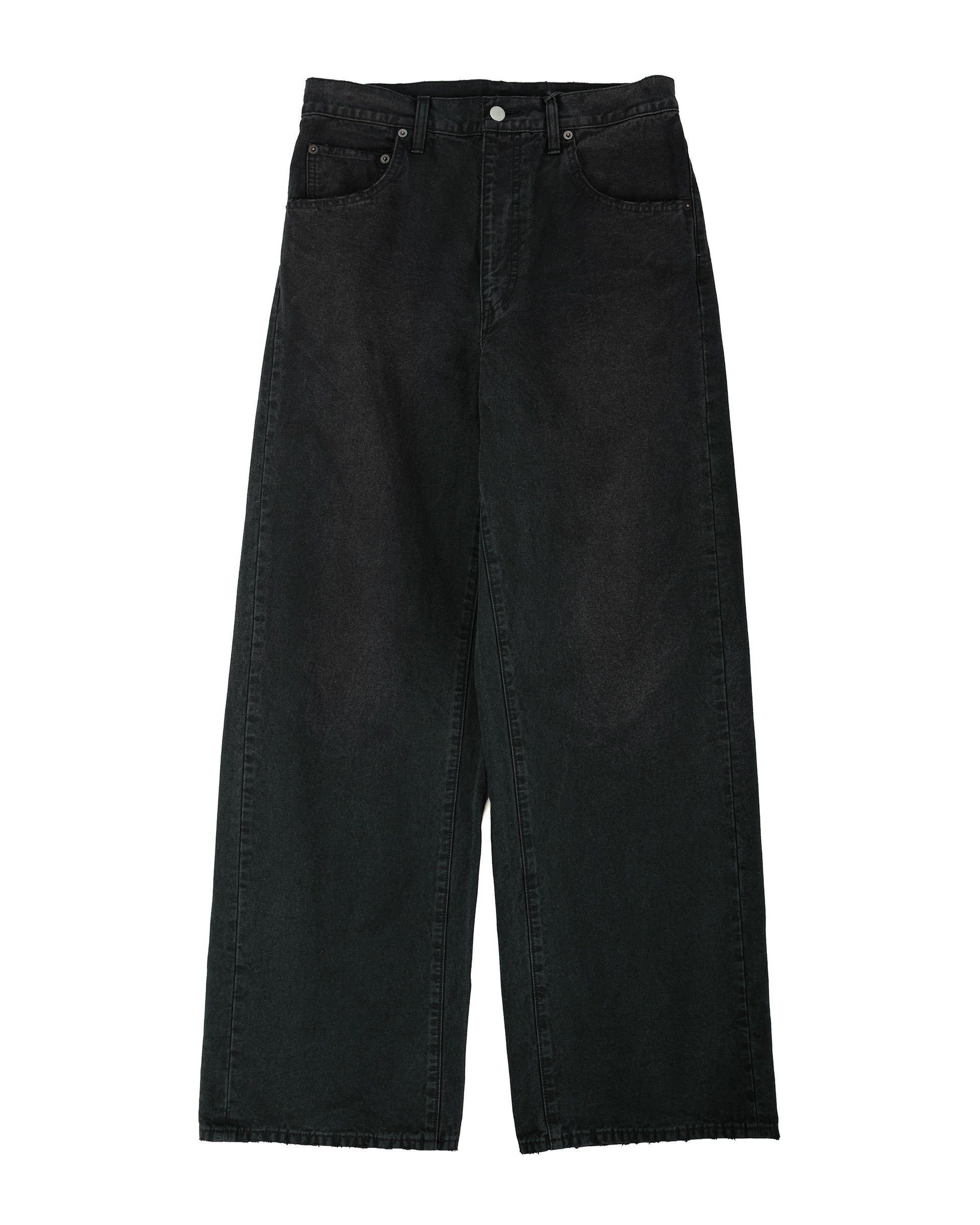 lost & found ssstein ssstein Sulfur Dyed Oxford Vintage Wide Pants Black