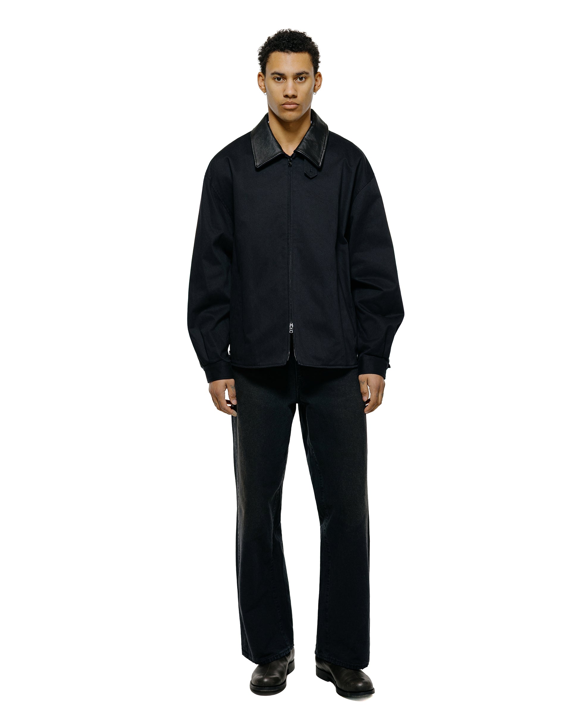 lost & found ssstein ssstein Sulfur Dyed Oxford Vintage Wide Pants Black
