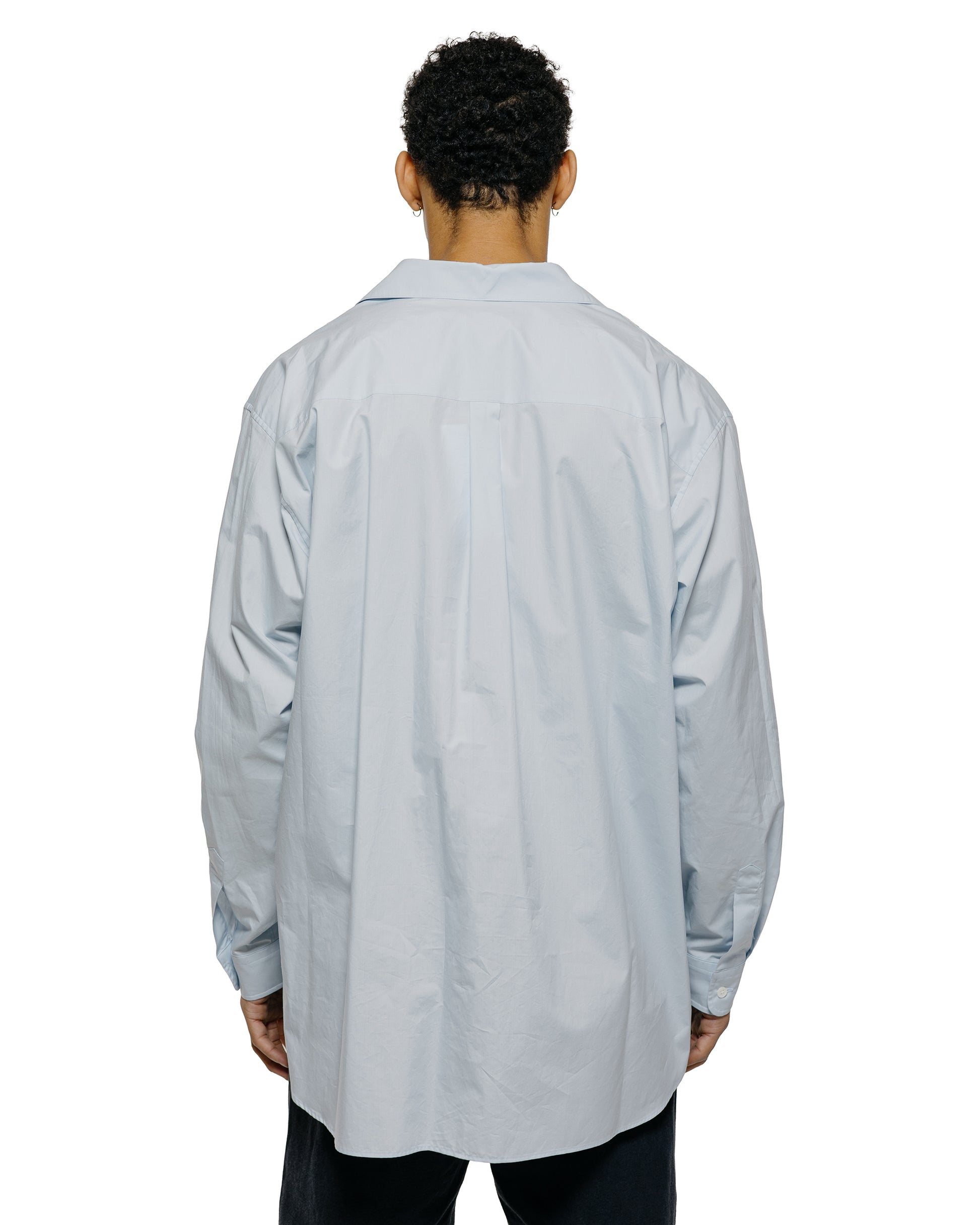 lost & found ssstein ssstein Suvin Cotton Oversized Skipper Shirt Off Blue