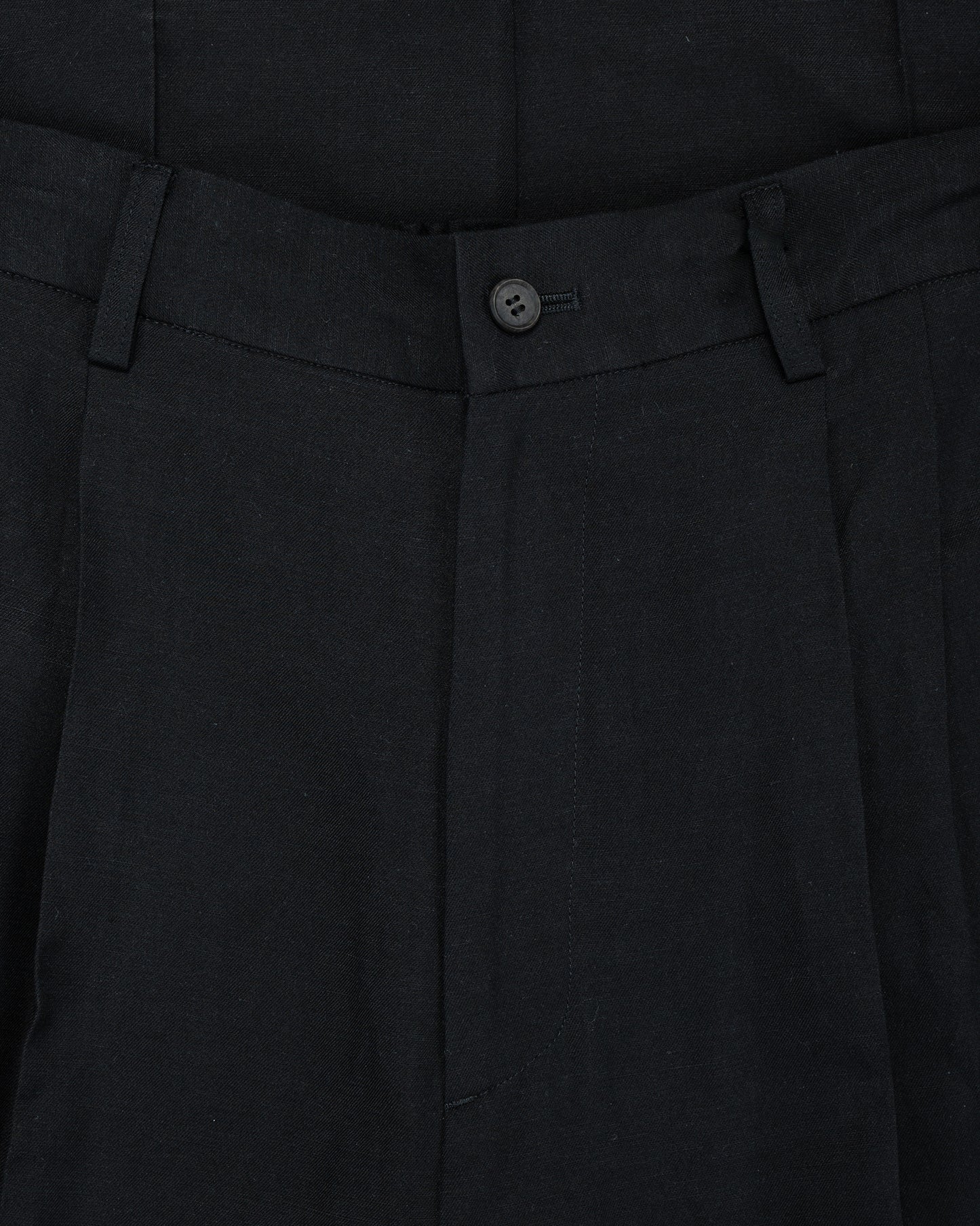 lost & found ssstein ssstein Viscose/Linen/Rayon Twill Easy Long Wide Trousers Black