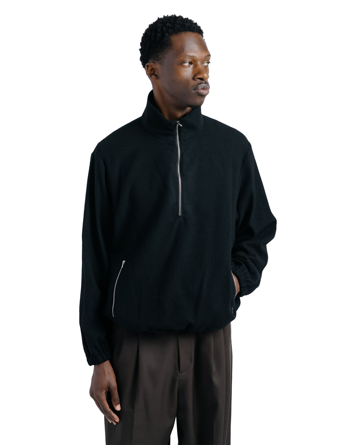 ssstein W/CA Fleece Pullover / LS Black