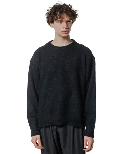 ssstein WoolAlpaca Milled Knit Crew Neck LS Black