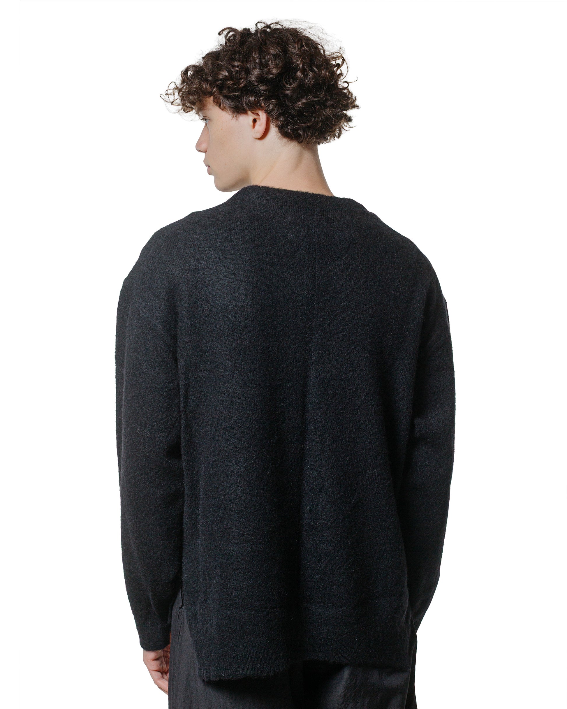 ssstein WoolAlpaca Milled Knit Crew Neck LS Black