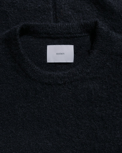ssstein Wool/Alpaca Milled Knit Crew Neck LS Black