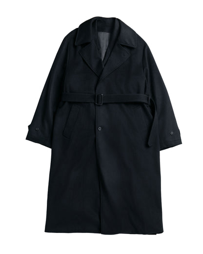 ssstein Wool Cashmere Layered Combination Coat Black