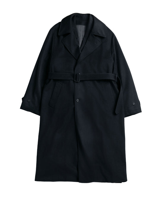 ssstein Wool Cashmere Layered Combination Coat Black