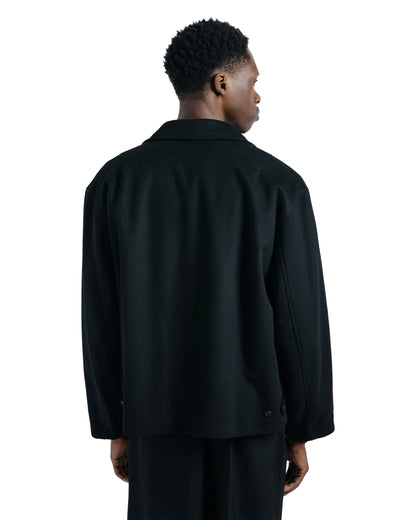 ssstein Wool Cashmere Zip Short Jacket Black
