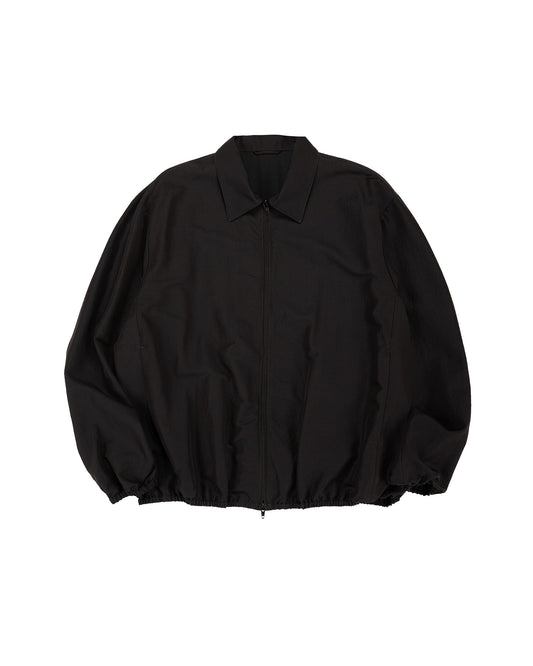 lost & found ssstein ssstein Wool Silk Collared Zip Jacket Dark Charcoal