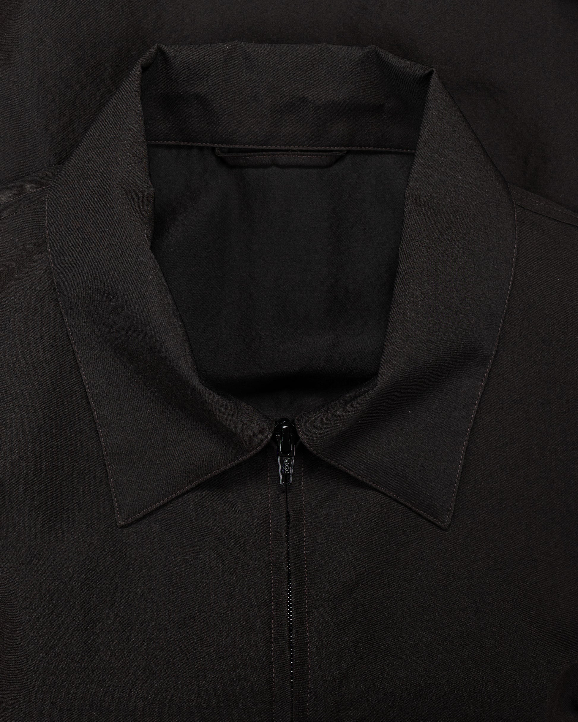 lost & found ssstein ssstein Wool Silk Collared Zip Jacket Dark Charcoal