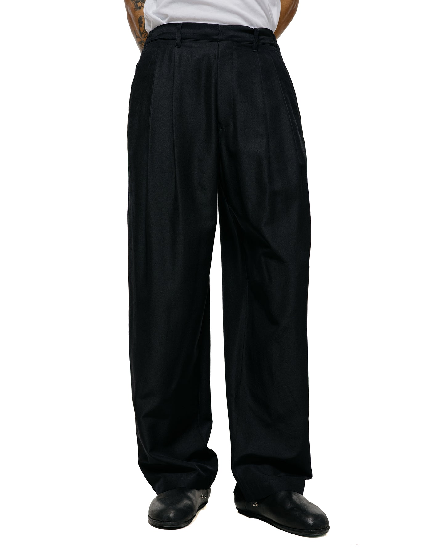 lost & found ssstein ssstein Wool Silk Wide Easy Trouser Black