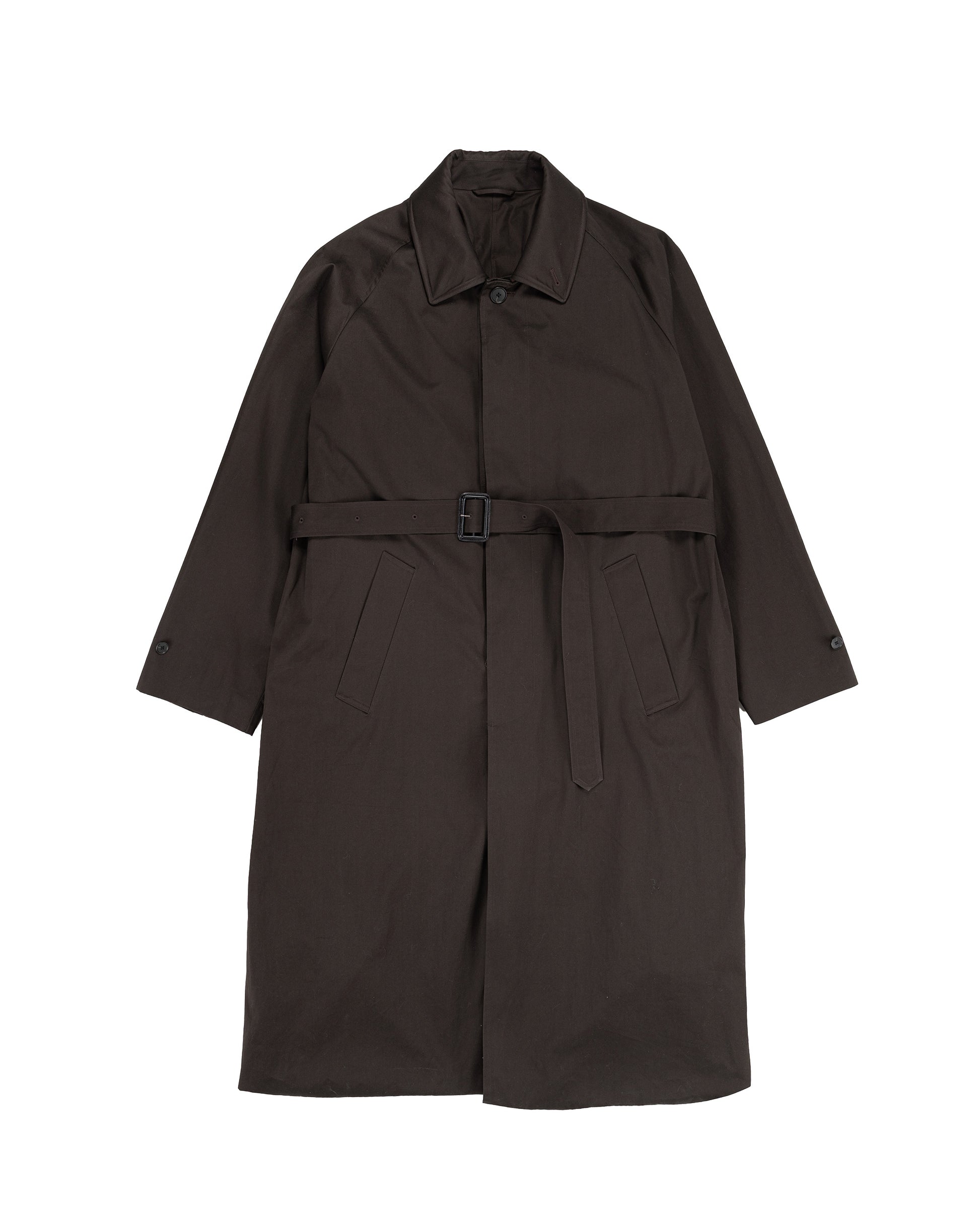 lost & found ssstein ssstein Oversized Layered Combination Coat Dark Brown