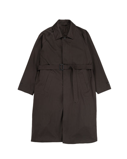 lost & found ssstein ssstein Oversized Layered Combination Coat Dark Brown