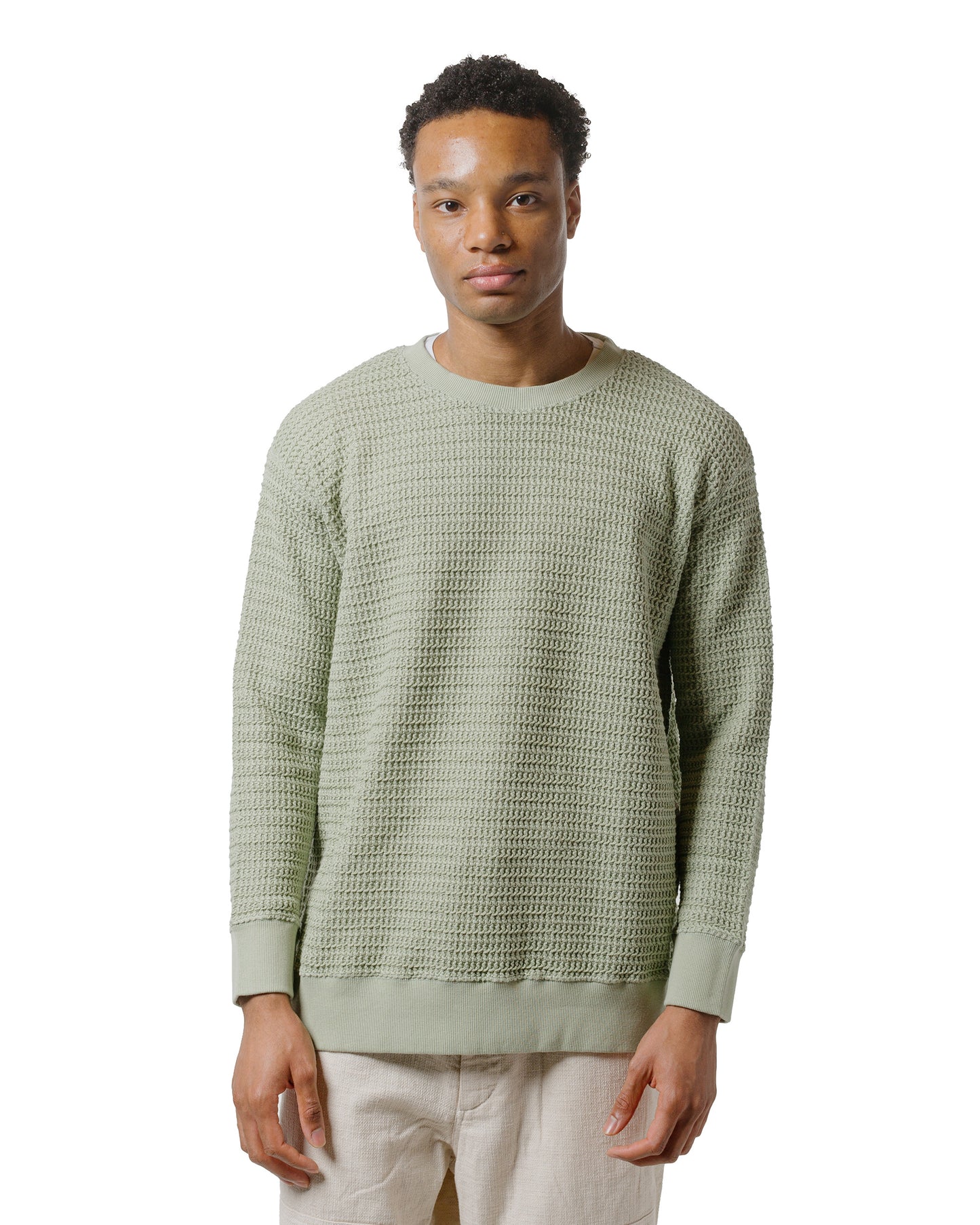 lost & found tss ts(s) Crew Neck Sweatshirt Cotton/Polyester Russell Knitting Jersey Pistachio