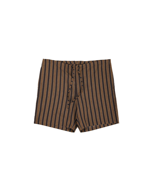 lost & found tss ts(s) Drawstring Shorts Bold Stripe Viscose/Polyester Cloth Brown