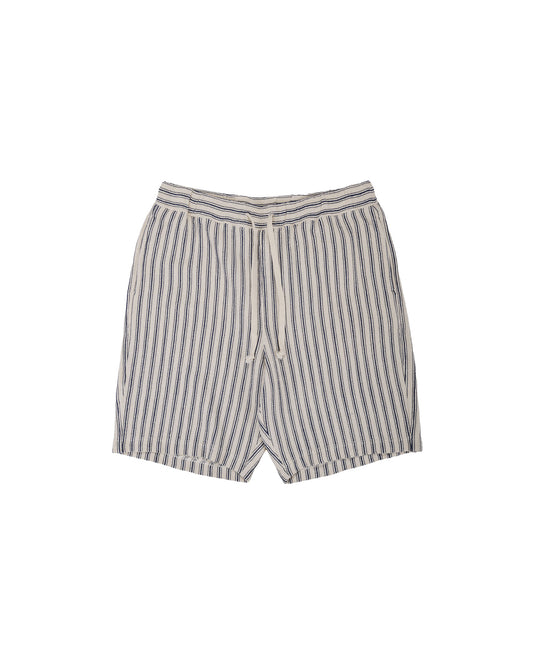 lost & found tss ts(s) Easy Fit Shorts Rustic Stripe Cotton Mesh Cloth Navy