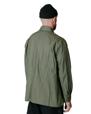 ts(s) Military Shirt Jacket High Density Cotton Canvas Cloth OD Model Back