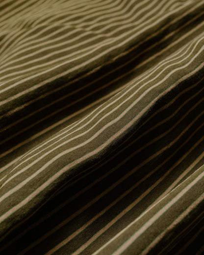 lost & found tss ts(s) Padded Baggy Fit Shirt Viscose/Nylon Stripe Cloth Dark Olive