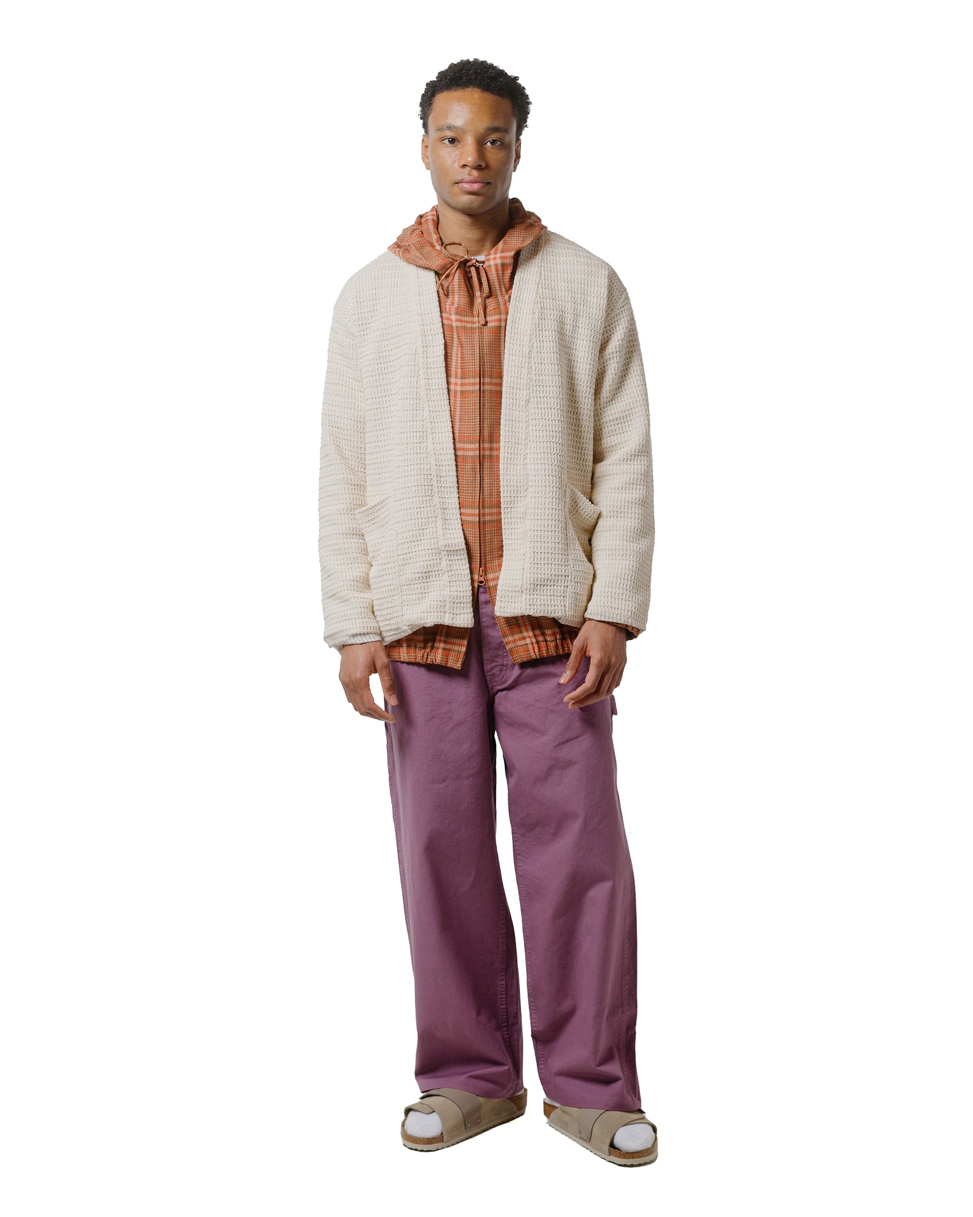 lost & found tss ts(s) Raglan Sleeve Zip Front Parka Big Plaid Viscose/Polyester Cloth Red