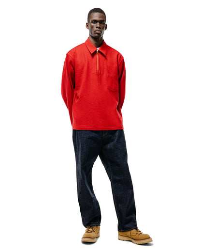 lost & found The Corona Utility The Corona Utility CSJ006 Half Zip Sailor Jacket Red